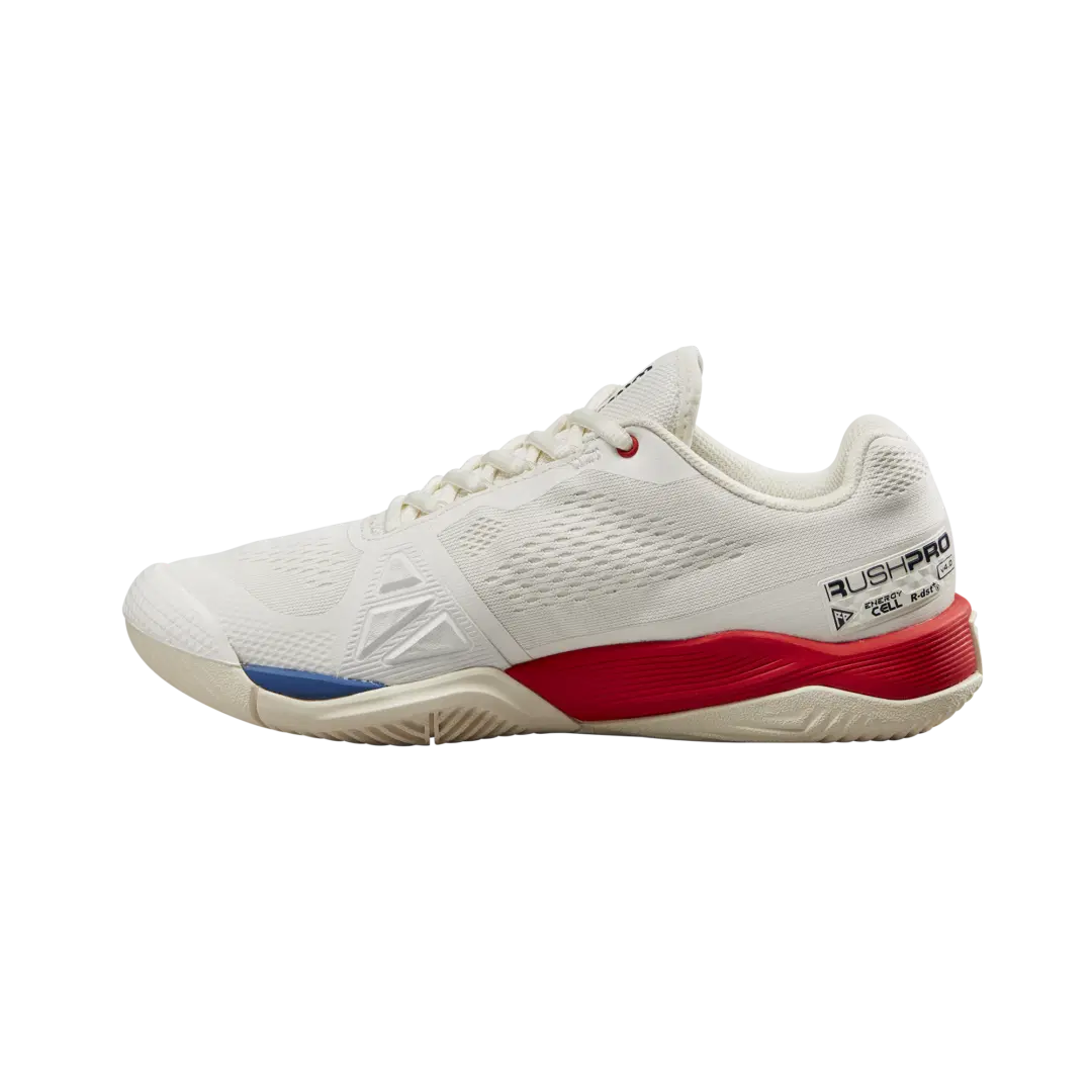 Wilson - Ladies Rush Pro 4.0 Snow White/Wilson Red/Deja Vu Blue