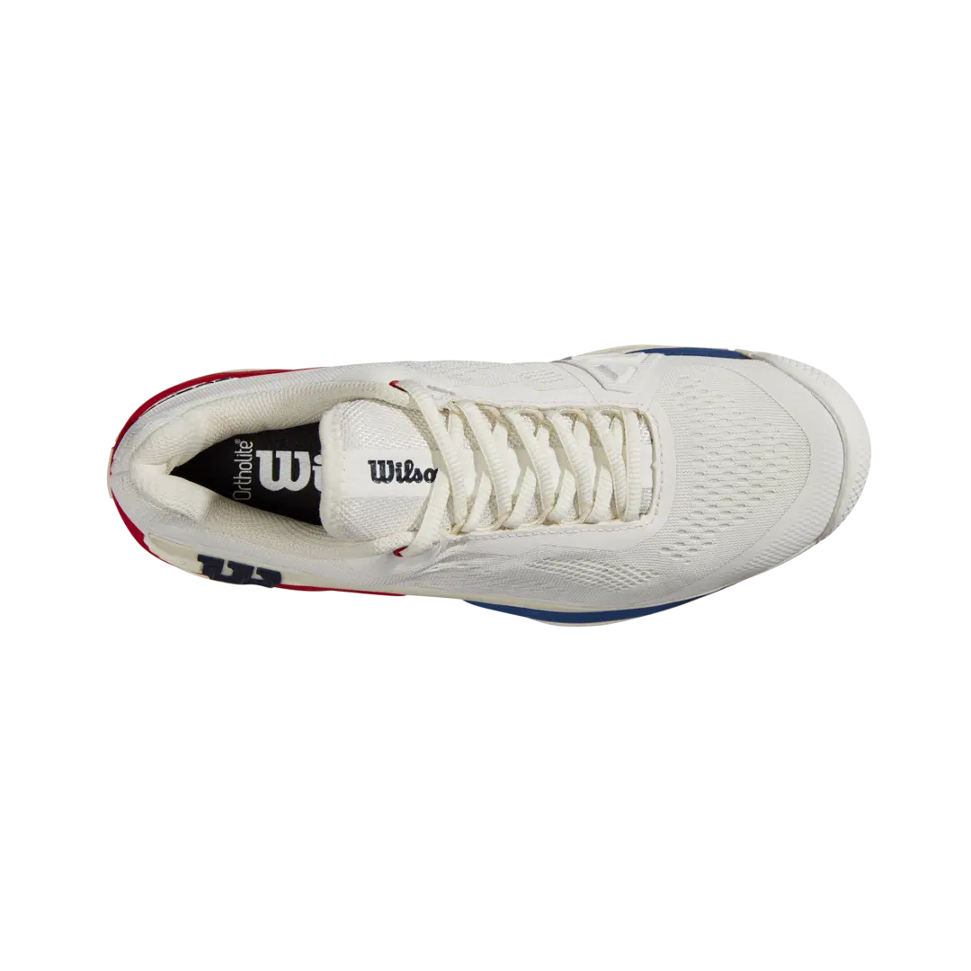 Wilson - Ladies Rush Pro 4.0 Snow White/Wilson Red/Deja Vu Blue