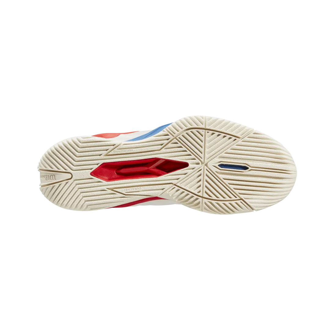 Wilson - Ladies Rush Pro 4.0 Snow White/Wilson Red/Deja Vu Blue