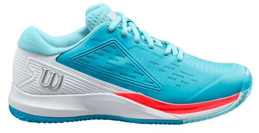Wilson - Ladies Rush Pro Ace Clay Scuba Blue/White/Fiery Coral