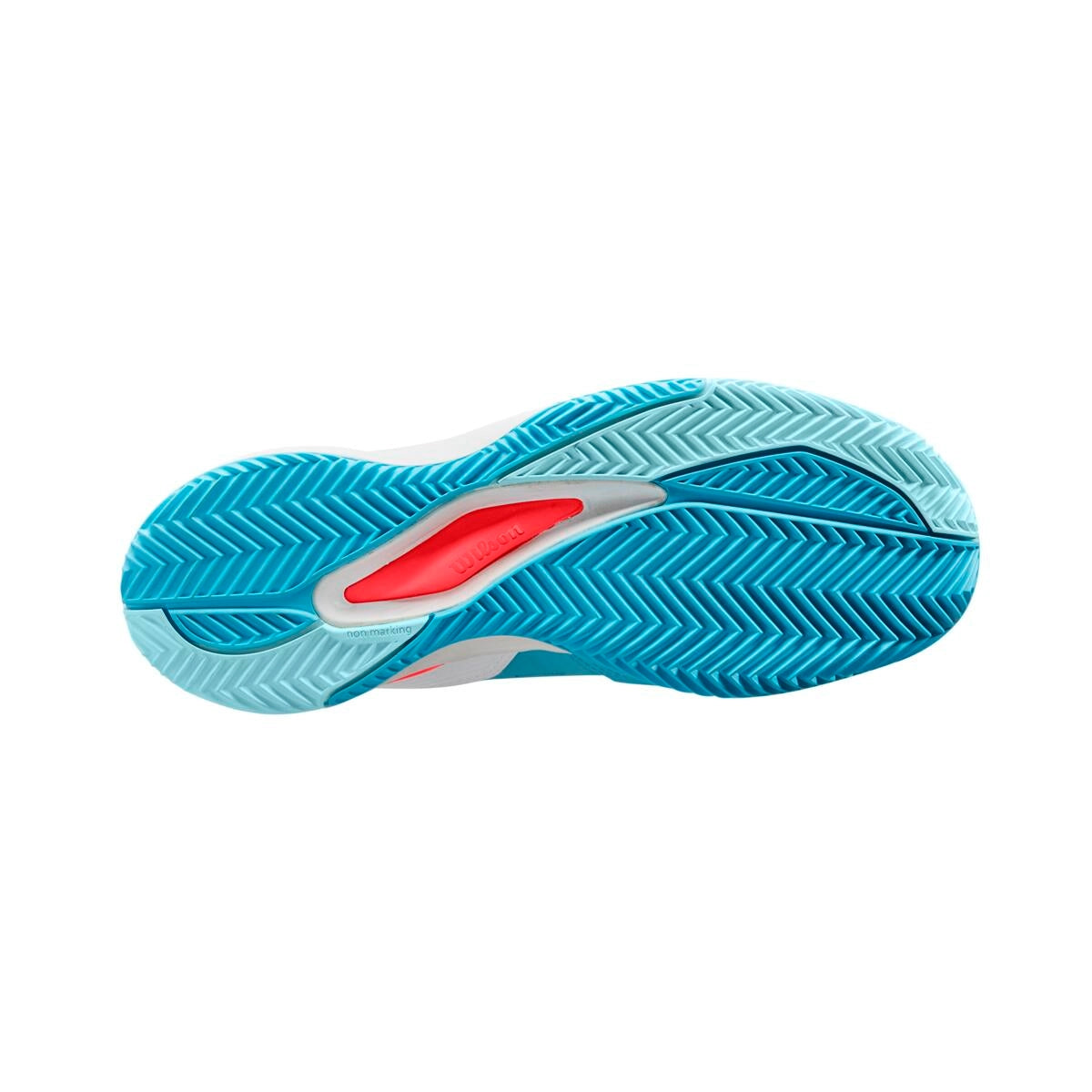 Wilson - Ladies Rush Pro Ace Clay Scuba Blue/White/Fiery Coral