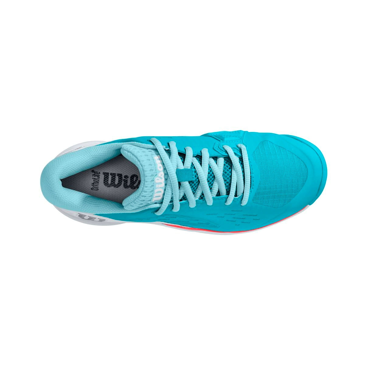Wilson - Ladies Rush Pro Ace Clay Scuba Blue/White/Fiery Coral