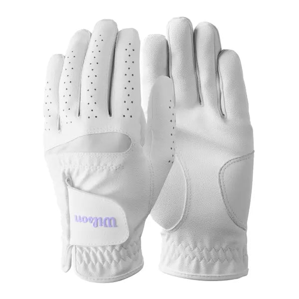 Wilson - Wilson Feel Plus Ladies Golf Glove White/Lilac