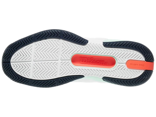 Wilson - Mens Rush Pro 5 White / Bay / Fiery Coral