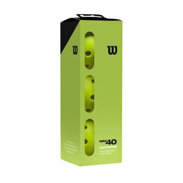 Wilson - Wilson Max 40 Outdoor Pickleball Green 3 Pack