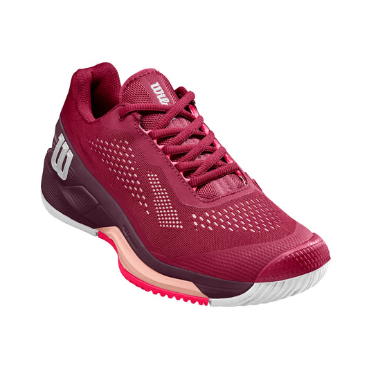 Wilson - Ladies Rush Pro 4.0 Beet Red/Wh/Tropical Peach