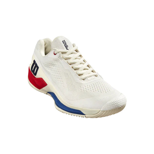Wilson - Ladies Rush Pro 4.0 Snow White/Wilson Red/Deja Vu Blue