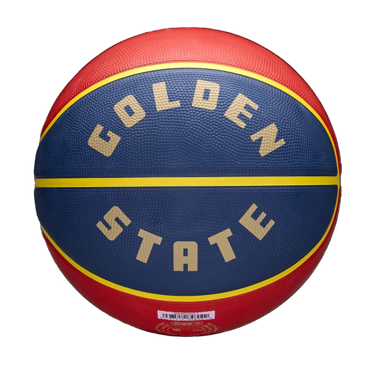 Basketball with 'Golden State' text on a white background