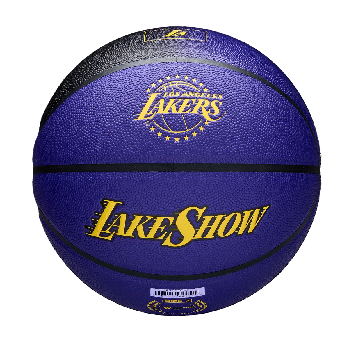 Basketball with Los Angeles Lakers logo and 'Lake Show' text on a white background