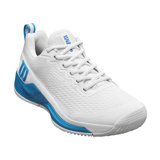 Wilson - Men'S Rush Pro 4.5 Oz Wht/Wht/Atomic Blue - Action Pro Sports
