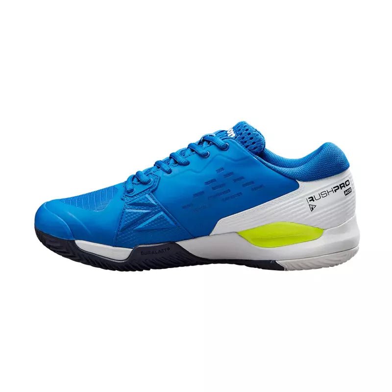 Wilson - Mens Rush Pro Ace Clay Lapis Blue/White/Safety Yellow - Action Pro Sports