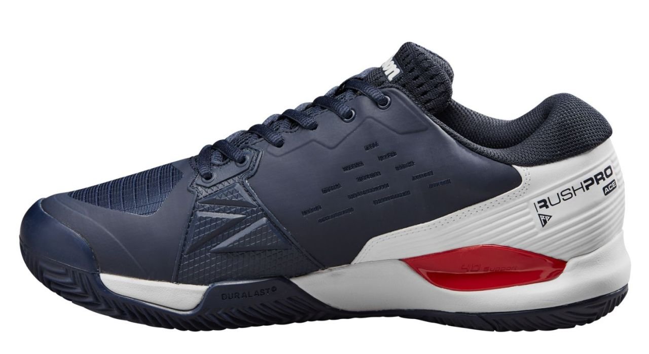 Wilson - Mens Rush Pro Ace Navy Blazer/White/Wilson Red - Action Pro Sports